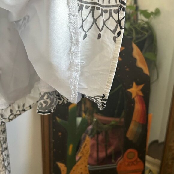 Elegant Black and White Patterned Halter Dress Medium by Majora - Picture 8 of 16